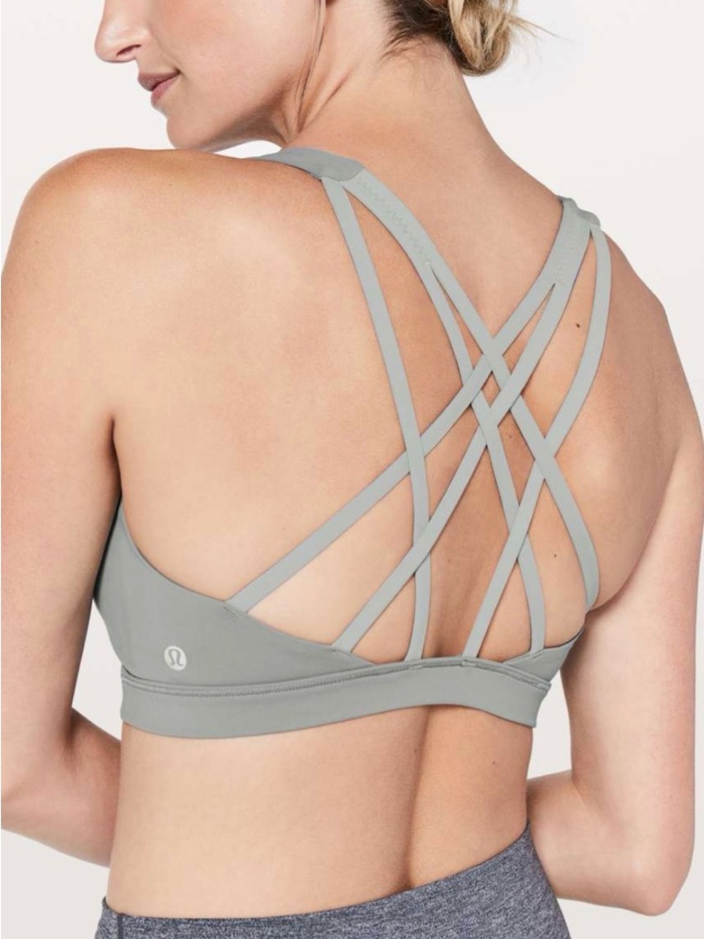 Lululemon Free To Be Serene Bra, Baltic Grey / Cement Grey, size 6